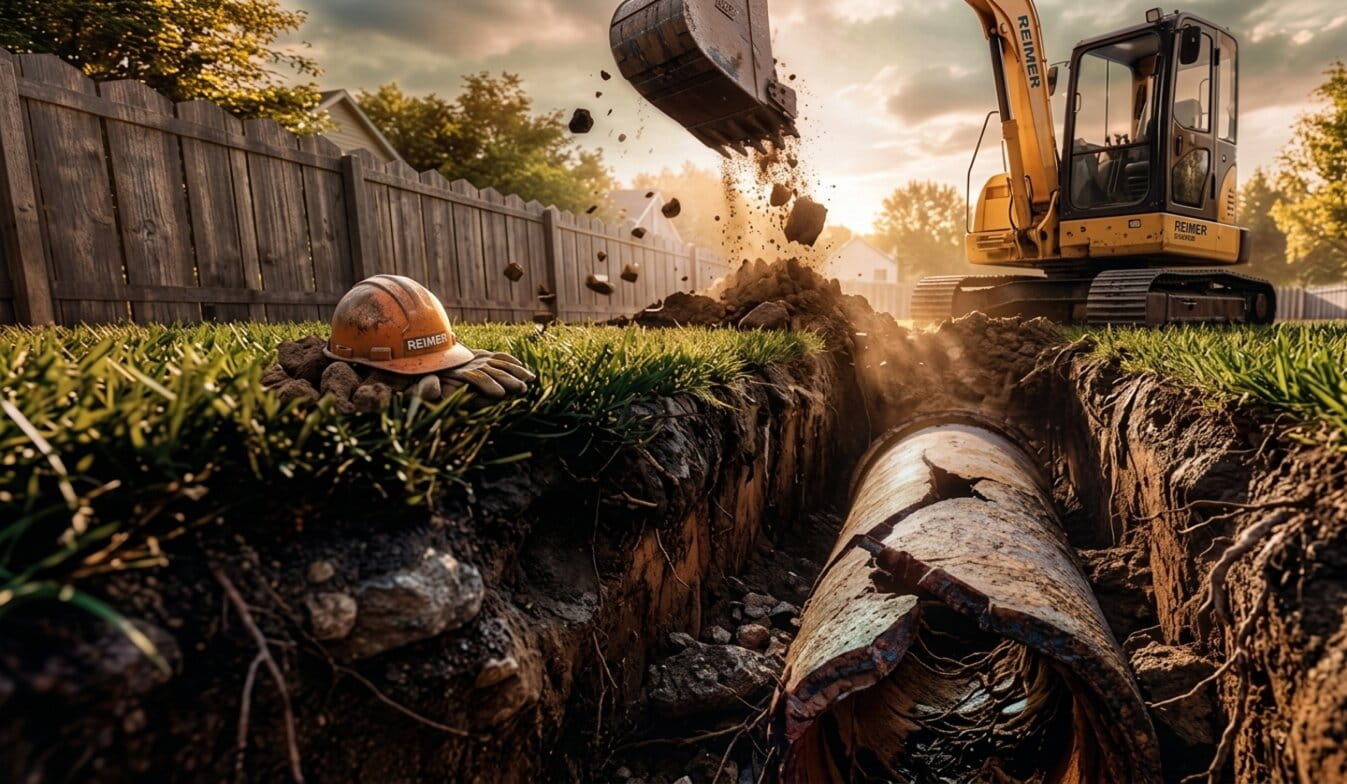 Reimer Home Services excavation crew preparing a residential site in Western New York