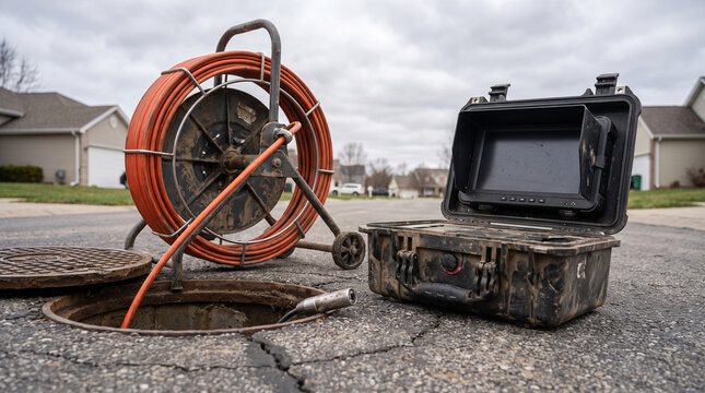 a sewer line camera inspection at a home in Buffalo, NY